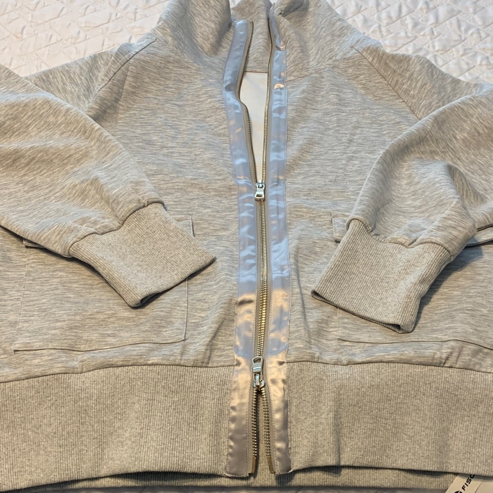 Women's Heather Gray Zip-Up Sweatshirt